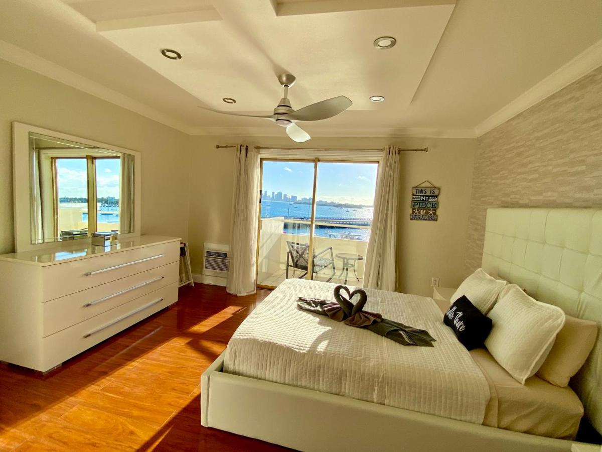 Deluxe Waterfront One Bedroom Apartment With Miami Skyline View, Free Parking 5 Mins Drive To Miami Beach Exterior foto